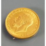 Gold FULL sovereign coin 1915: