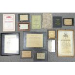 A collection of framed Railway Station ephemera to include: Station master notes, rules,