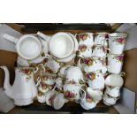 A large collection of Royal Albert Old Country Rose: To include teapots, coffee pots, tea sets,