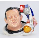 Rare Royal Doulton prototype large character jug Neil Armstrong: The Astronaut,