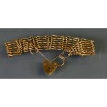 9ct gold Gate bracelet, gross weight 17.1g.