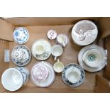 A collection of Wedgwood cups saucers, lidded pots etc.