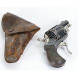 Early 20th century Belgium folding trigger pocket Revolver: 7mm cal,