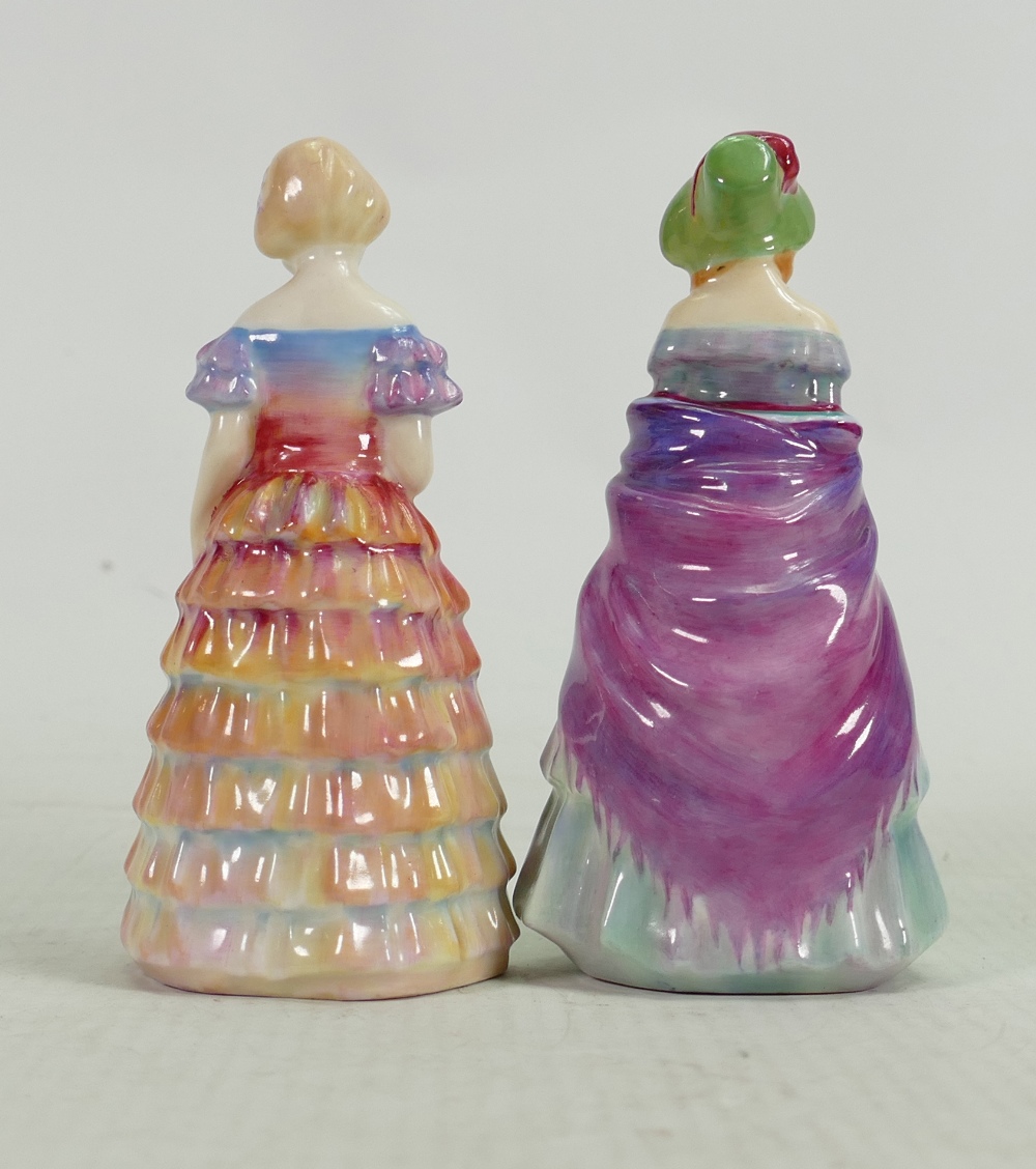 Royal Doulton miniature figures: The Bridesmaid M12 and A Victorian Lady M2. - Image 3 of 3