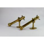 Early 20th century ship Nautical Gimbal brass candle holders ship wall mount 1900s: