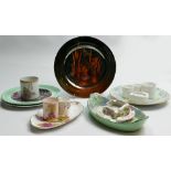 A collection of Shelley Crested and Seriesware to include: 2 x 9" round plates, 9.
