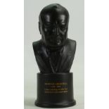 Wedgwood black Basalt Winston Churchill: Modelled by Arnold Machin, limited edition, height 19cm,