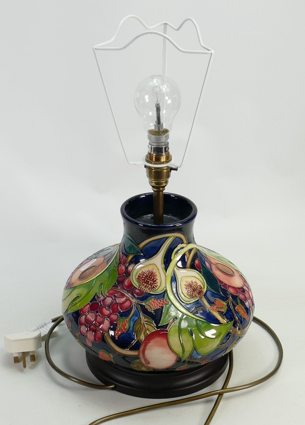 Moorcroft Prestige Queens Choice squat lamp base: Height 22cm. - Image 3 of 3