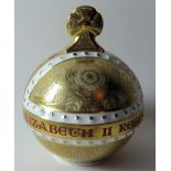 Royal Crown Derby paperweight ORB 50th Anniversary of Coronation: Gold stopper, with certificate,