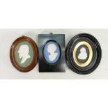 A collection of Wedgwood Jasperware Port plaques including: Isaac Pitman,