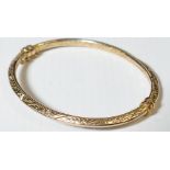 9ct gold ornate bracelet: 4.3g.
