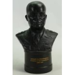 Wedgwood black Basalt Dwight D Eisenhower Bust: Height 22cm