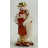 Royal Doulton Snowman prototype figure Thank You: In a different colourway with gold highlights,