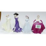 Coalport small lady figurines Joanne: To show I care and two others. All boxed