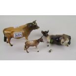 Beswick Jersey Bull, cow and calf: (cow a/f)(3).