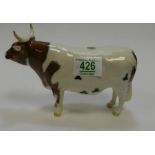 Beswick Ayrshire Bull 1454B: chip to top of one horn