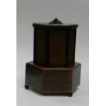 German Mechanical Musical Mahogany humidor: height 18cm