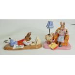 Royal Doulton Bunnykins Boxed Limited Edition Figures: Online & Mrs Collector(2)