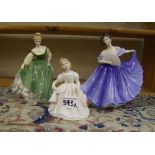Royal Doulton Elaine: HN2791 together with Fair lady HN2193 and Amanda HN2996. All seconds (3)
