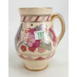 Crown Ducal Tubelined Floral Water Jug: pattern 2681, height 22cm