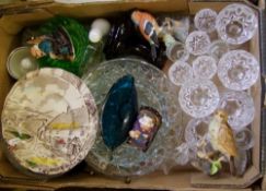 A mixed collection of glass and ceramics: to include glass bowls, fruit bowls, glasses, ceramic