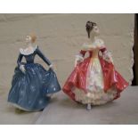 Royal Doulton figures Sothern Belle HN2229 and Fragrance HN2334 (2)