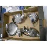 Silver plated tea service: marked L & W.S