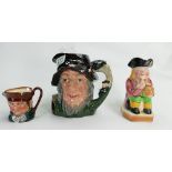 Royal Doulton large character jug Rip Van Winkle: D 6785 (boxed) together with a small Old Charlie