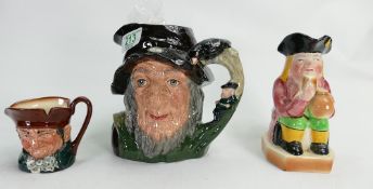 Royal Doulton large character jug Rip Van Winkle: D 6785 (boxed) together with a small Old Charlie