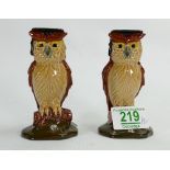 Wade Limited Edition figures from the Forest Deep series Oswald Owl: x 2. one boxed with certificate