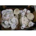 Tuscan blue iris 20 piece tea set: together with a Alfred Meakin clovelly part teaset