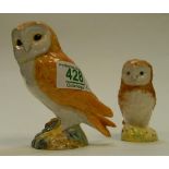 Beswick Owls: model 2026 & smaller item(2)