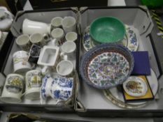 A mixed collection of items to include: Ringtons tankards and teapot, Adams nautical similar items