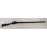 Antique Colonial half stocked musket: with chiseled barrel