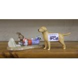 Royal Doulton Online Bunnykin: together with small Beswick Labrador (2)