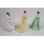 Coalport small lady figurines: My wonderful mum, Shelley, Devoted to you and Angela 2004. All boxed