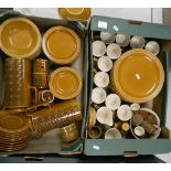 A large Collection of Hornsea Saffron Patterned Tea & Dinner ware(2 trays):