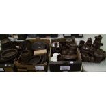 A very large collection of chocolate brown earthen ware items: tea, dinner and oven to table ware,
