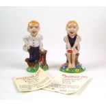 Wade novelty figures Collectus: together with Collectina. Limited edition, both with certificates (