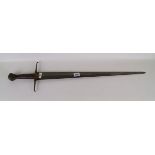 14th / 15th Century pattern Italian Cinquedea or Visconti sword: possibly Victorian or later