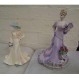 Coalport lady figures: Mademoiselle Claudette (box and cert) and Helen (cert)(2).