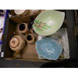 A mixed collection of items to include: Carltonware, Gibson Embossed tea service etc