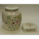 Minton Haddon Hall Ginger Jar & Lidded Box: height of tallest 18cm