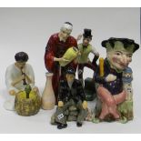 A collection of Pottery Figures & Toby Jugs(5)