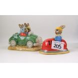 Royal Doulton day Trip Bunnykin:DB260 together withDodgem DB249. Both boxed