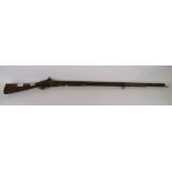 Antique European percussion musket: possibly flintlock conversion