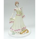 Coalport lady figurine I'll never forget you - pink carnations: from the language of flowers