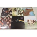 A large collection of vinyl albums: 6 Pink Floyd albums etc (2 boxes).