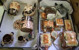 A mixed collection of items: to include Price & Kensingtons cottage ware teapot, biscuit barrel,