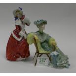 Royal Doulton Lady Figures: Ascot Hn2356 & Christmas Morn HN1992(2)